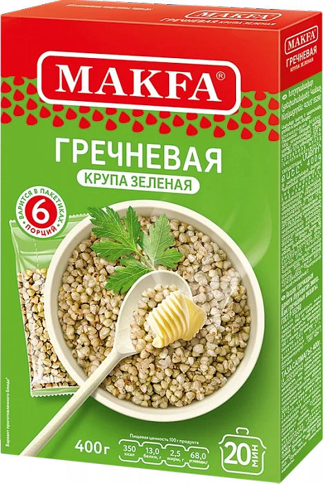 Гречневая крупа зеленая в пакетиках