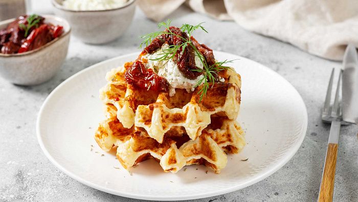 Творожные вафли с овсяными хлопьями